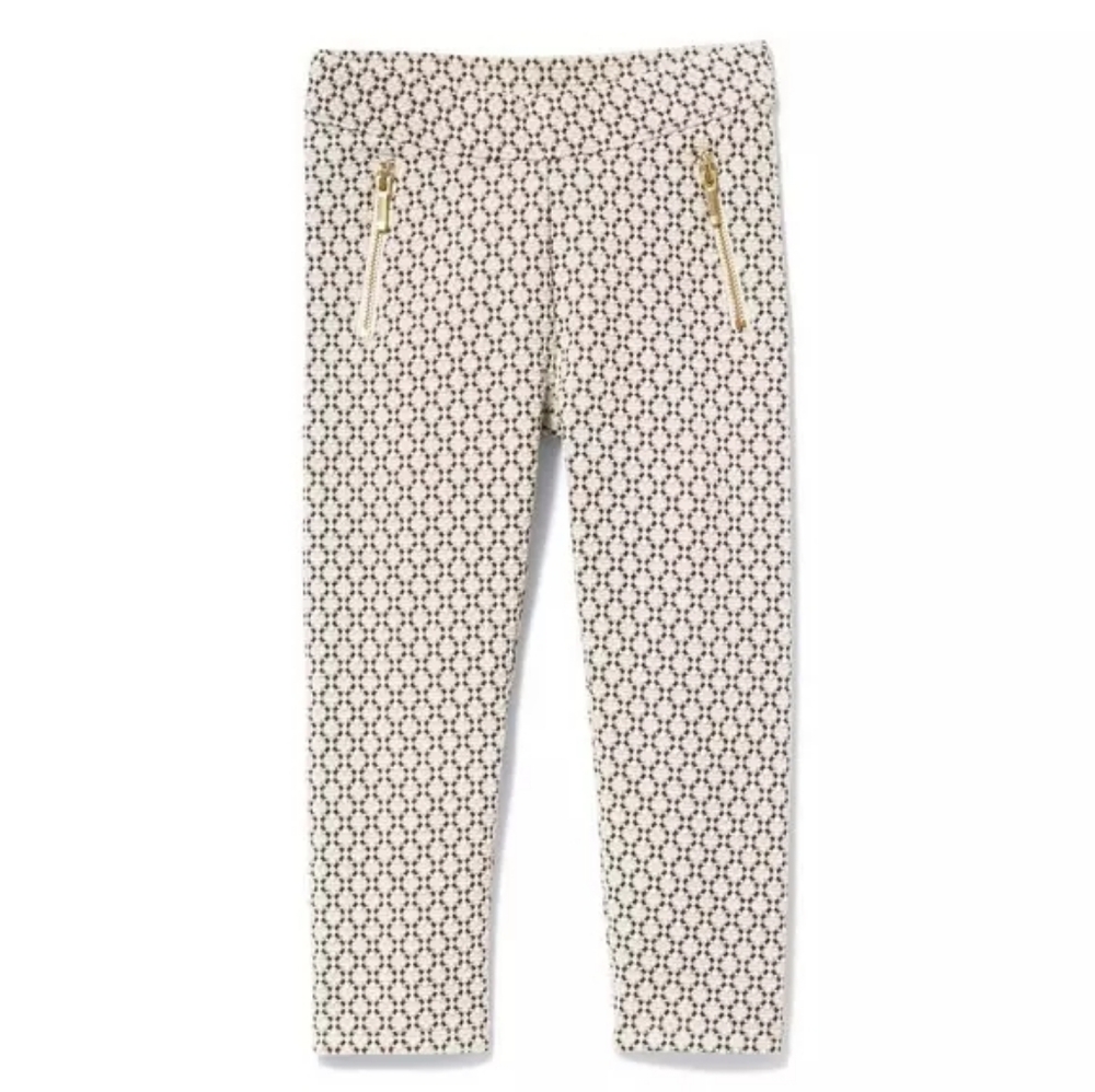 Janie and Jack Black and White Patterned Leggings